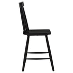 Home & Sleep Outlet - Andrews Windsor Counter Height Dining Side Chair Black (Set of 2)