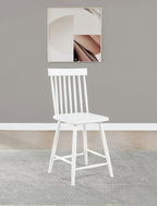 Home & Sleep Outlet - Andrews Windsor Counter Height Dining Side Chair White (Set of 2)