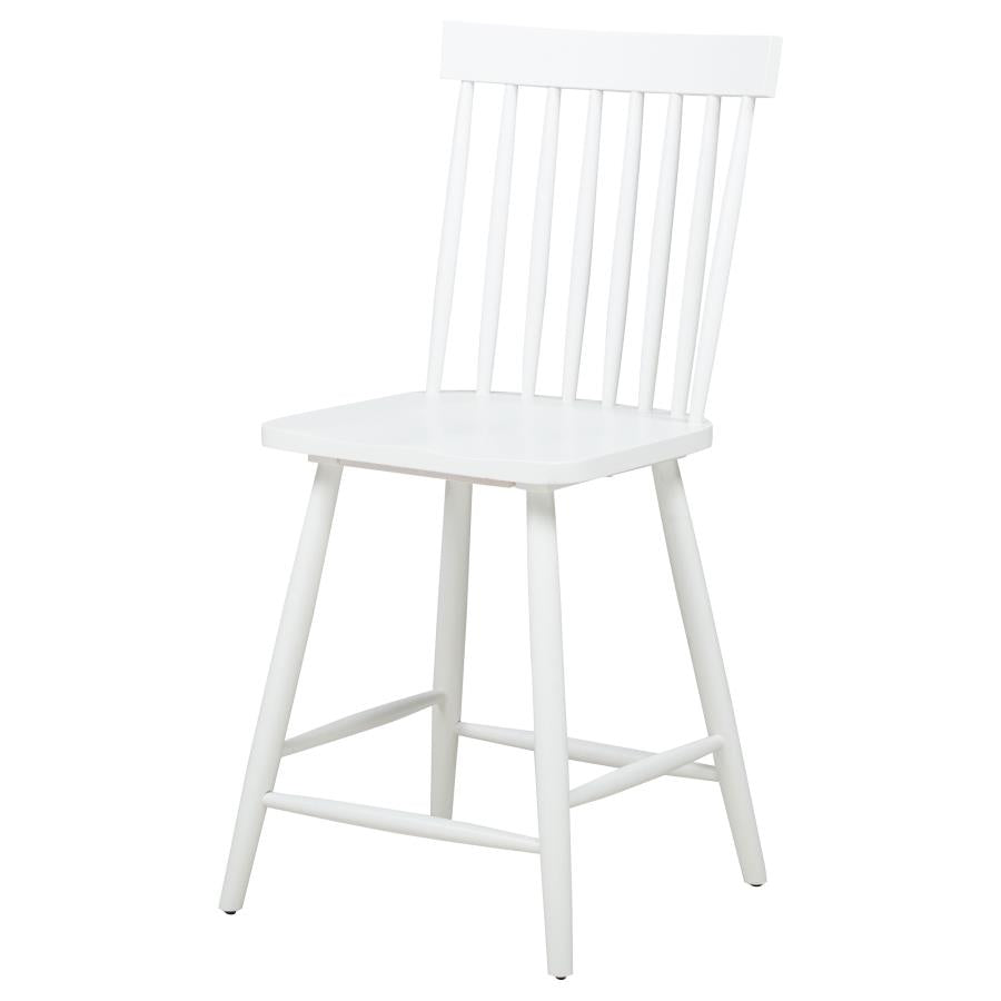 Home & Sleep Outlet - Andrews Windsor Counter Height Dining Side Chair White (Set of 2)