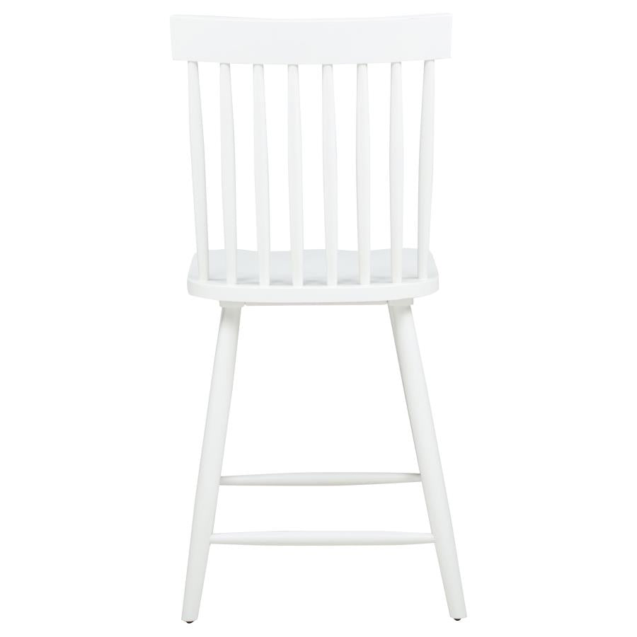 Home & Sleep Outlet - Andrews Windsor Counter Height Dining Side Chair White (Set of 2)