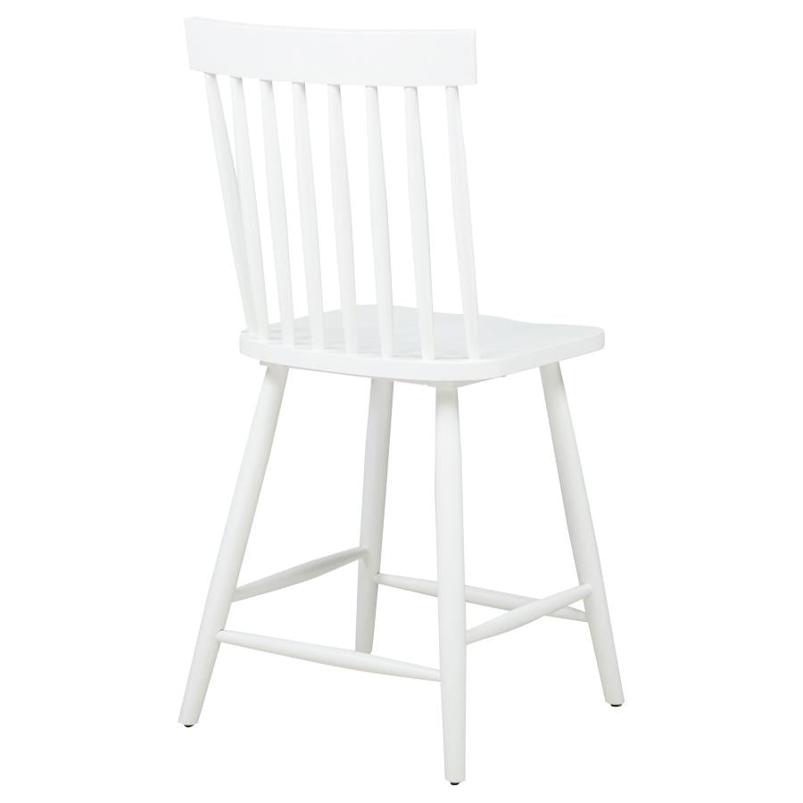 Home & Sleep Outlet - Andrews Windsor Counter Height Dining Side Chair White (Set of 2)