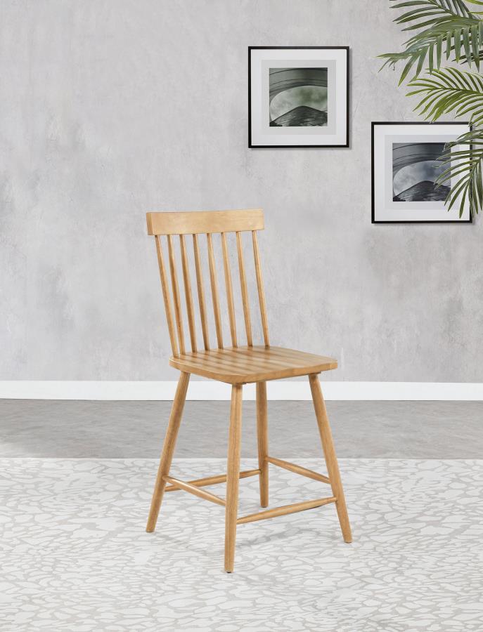 Home & Sleep Outlet - Andrews Windsor Counter Height Dining Side Chair Light Ash (Set of 2)