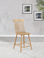Home & Sleep Outlet - Andrews Windsor Counter Height Dining Side Chair Light Ash (Set of 2)