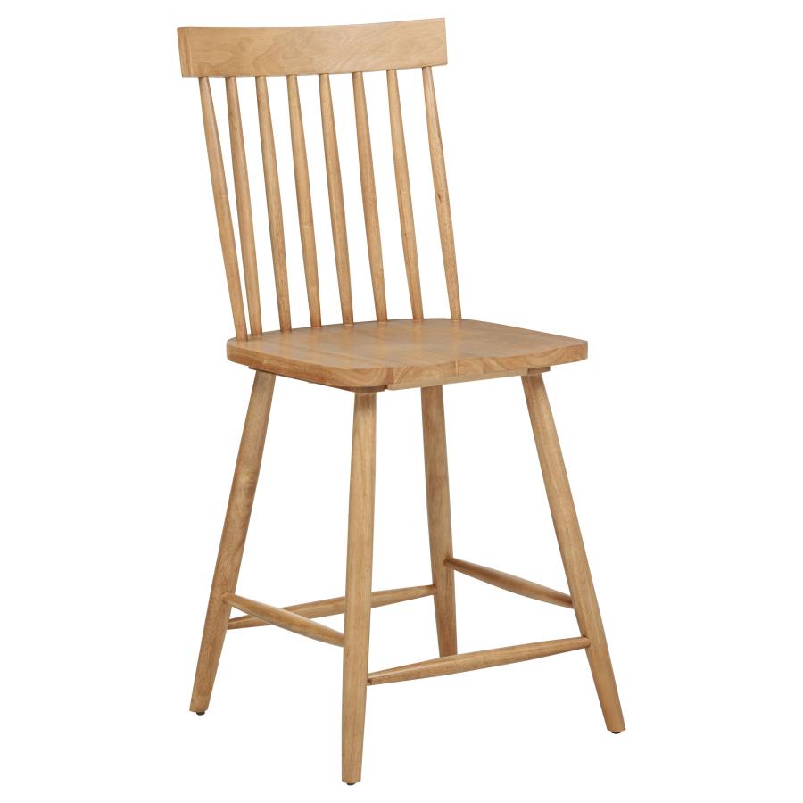 Home & Sleep Outlet - Andrews Windsor Counter Height Dining Side Chair Light Ash (Set of 2)