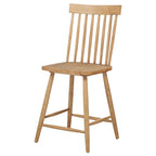 Home & Sleep Outlet - Andrews Windsor Counter Height Dining Side Chair Light Ash (Set of 2)