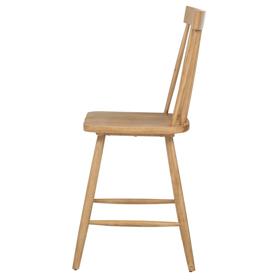 Home & Sleep Outlet - Andrews Windsor Counter Height Dining Side Chair Light Ash (Set of 2)