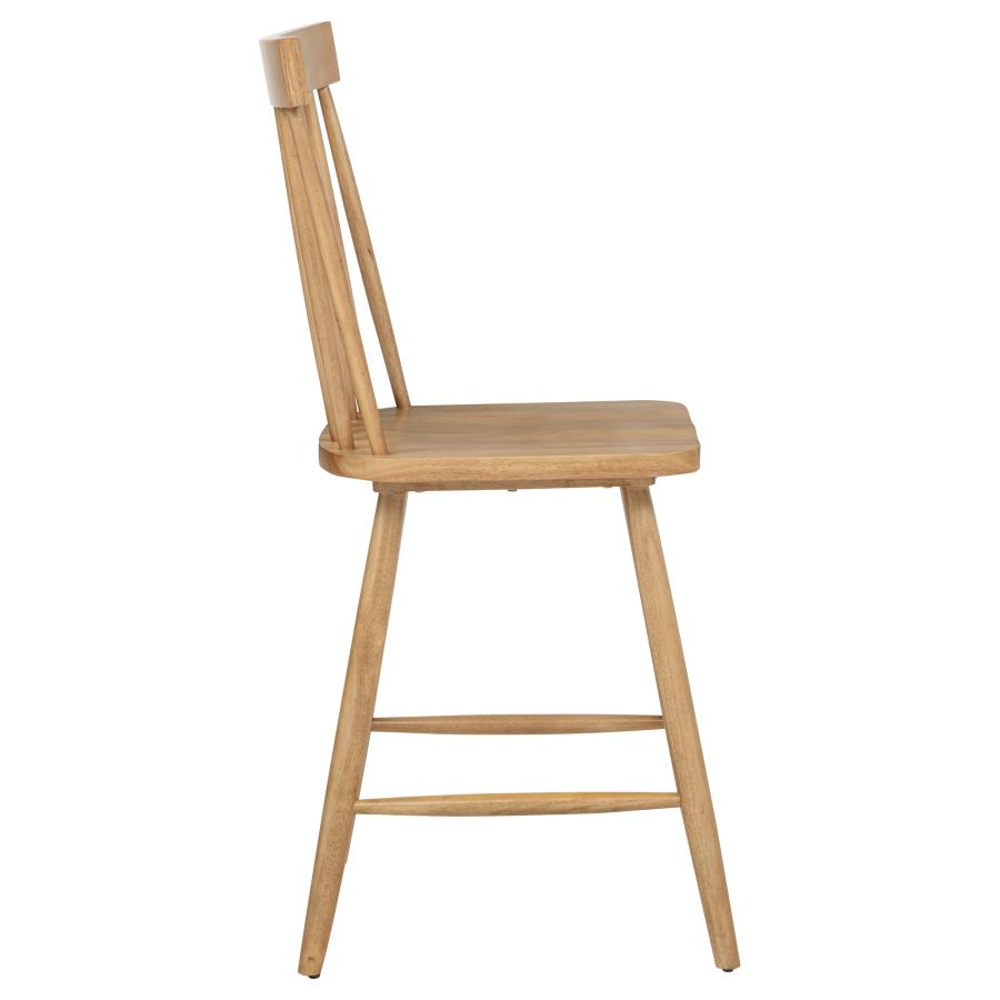 Home & Sleep Outlet - Andrews Windsor Counter Height Dining Side Chair Light Ash (Set of 2)