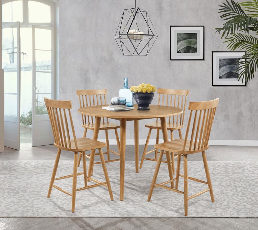 Home & Sleep Outlet - Andrews Windsor Counter Height Dining Side Chair Light Ash (Set of 2)