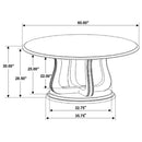 Trofello 5-piece Round Dining Table Set White Washed