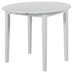 Home & Sleep Outlet - Bucknell 3-piece Round Drop Leaf Dining Table Set White
