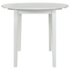 Home & Sleep Outlet - Bucknell 3-piece Round Drop Leaf Dining Table Set White