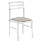 Home & Sleep Outlet - Bucknell 3-piece Round Drop Leaf Dining Table Set White