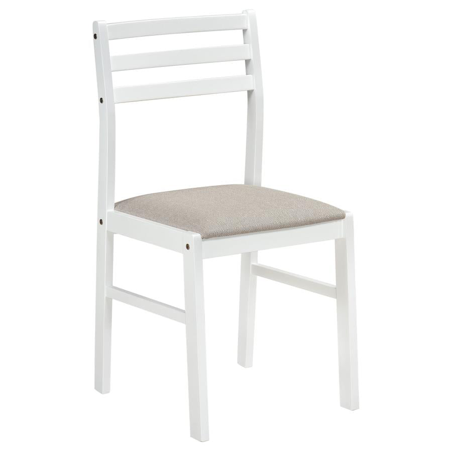 Home & Sleep Outlet - Bucknell 3-piece Round Drop Leaf Dining Table Set White