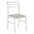 Bucknell 3-piece Round Drop Leaf Dining Table Set White