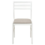 Home & Sleep Outlet - Bucknell 3-piece Round Drop Leaf Dining Table Set White