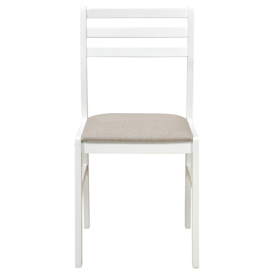 Home & Sleep Outlet - Bucknell 3-piece Round Drop Leaf Dining Table Set White