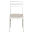 Bucknell 3-piece Round Drop Leaf Dining Table Set White
