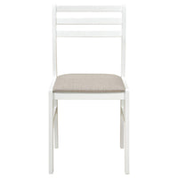 Bucknell 3-piece Round Drop Leaf Dining Table Set White