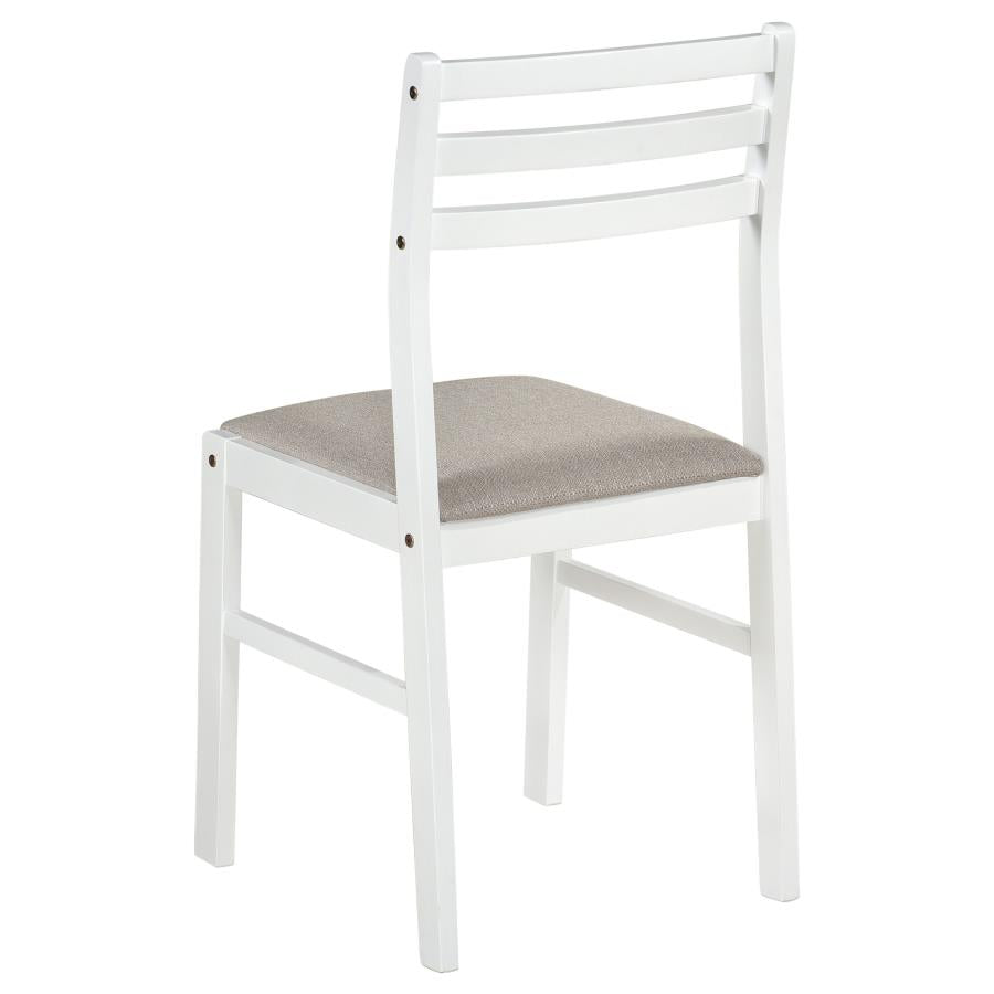 Home & Sleep Outlet - Bucknell 3-piece Round Drop Leaf Dining Table Set White