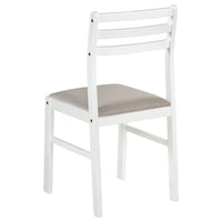 Bucknell 3-piece Round Drop Leaf Dining Table Set White