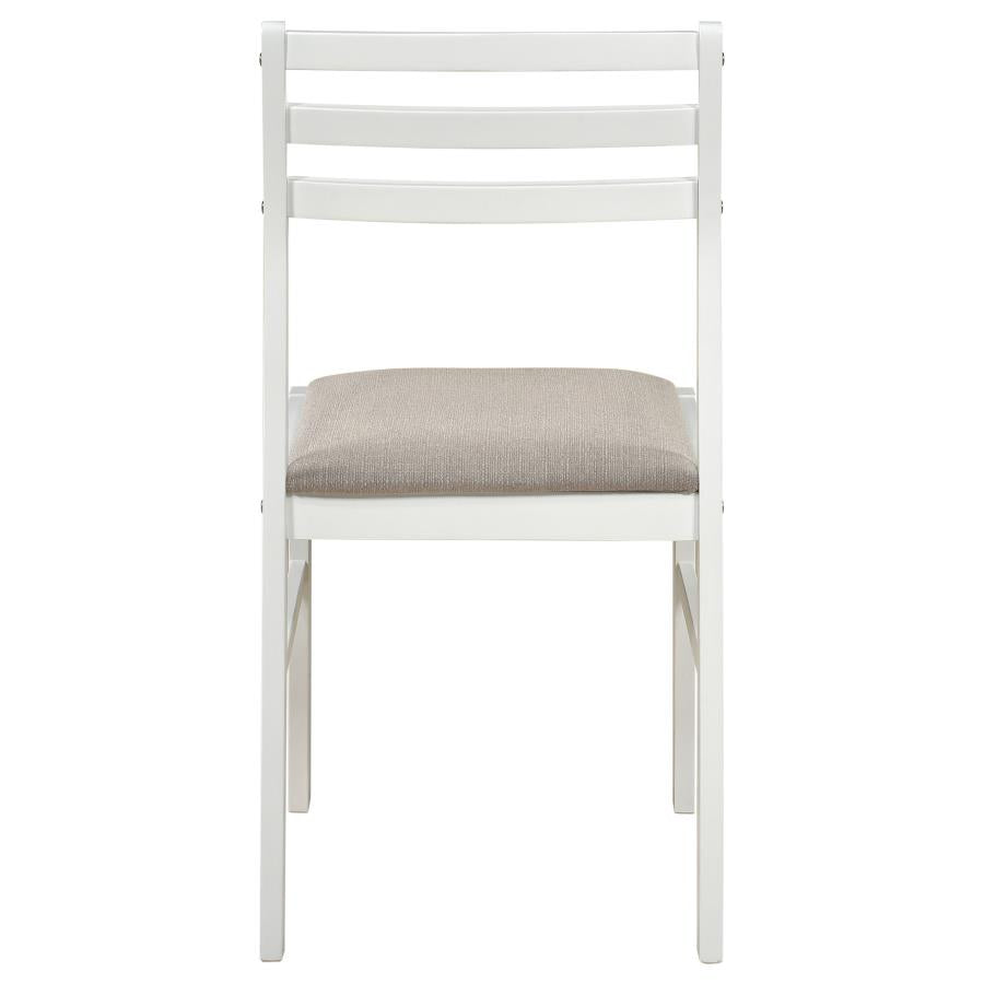 Home & Sleep Outlet - Bucknell 3-piece Round Drop Leaf Dining Table Set White
