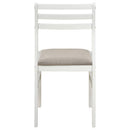 Bucknell 3-piece Round Drop Leaf Dining Table Set White