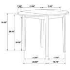 Home & Sleep Outlet - Bucknell 3-piece Round Drop Leaf Dining Table Set White