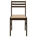 Bucknell 3-piece Round Drop Leaf Dining Table Set Cappuccino