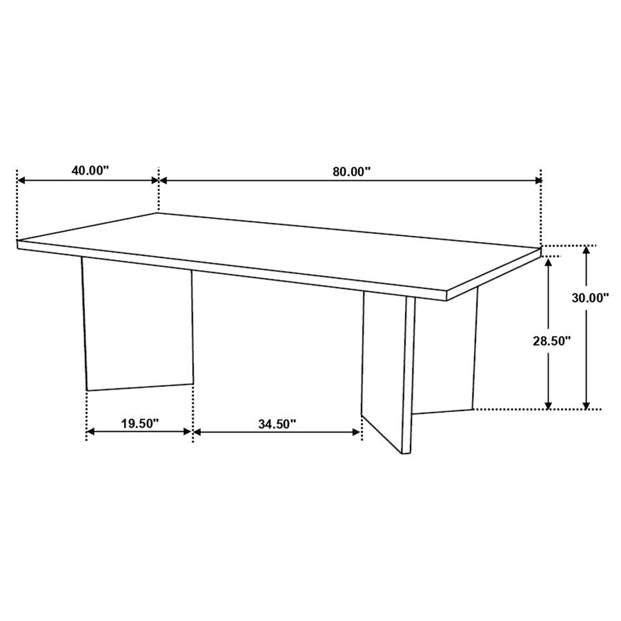Home & Sleep Outlet - Tyler 80-inch Solid Wood Dining Table Mango Brown
