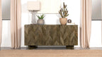 Home & Sleep Outlet - Tyler 3-door Solid Wood Sideboard Buffet Cabinet Mango Brown