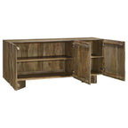 Home & Sleep Outlet - Tyler 3-door Solid Wood Sideboard Buffet Cabinet Mango Brown