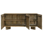 Home & Sleep Outlet - Tyler 3-door Solid Wood Sideboard Buffet Cabinet Mango Brown