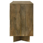 Home & Sleep Outlet - Tyler 3-door Solid Wood Sideboard Buffet Cabinet Mango Brown