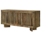 Home & Sleep Outlet - Tyler 3-door Solid Wood Sideboard Buffet Cabinet Mango Brown
