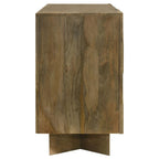 Home & Sleep Outlet - Tyler 3-door Solid Wood Sideboard Buffet Cabinet Mango Brown