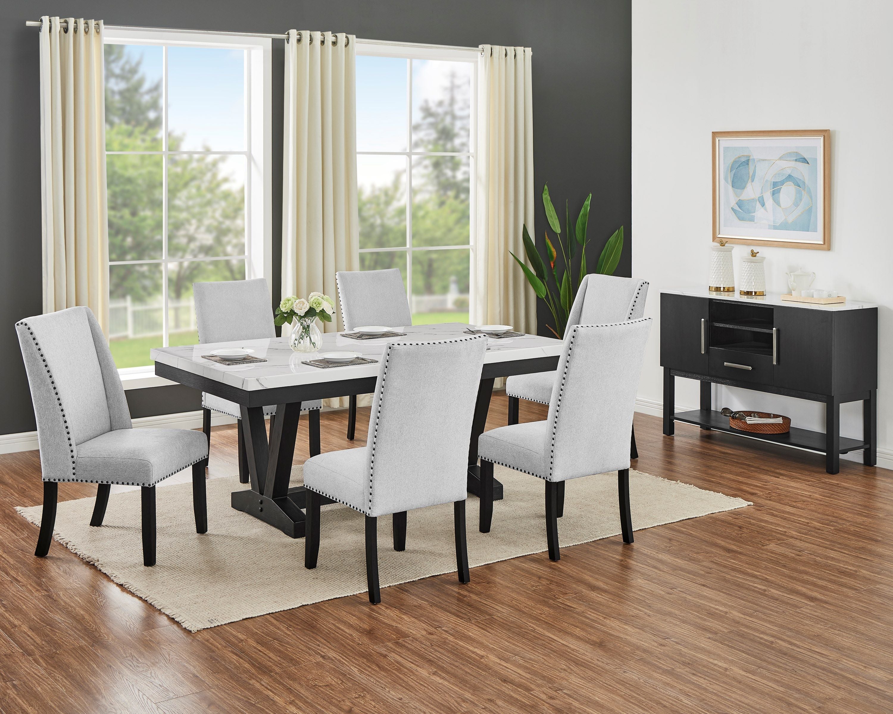 VARLEY 1320-6P-SB (7-Piece Dining Set)