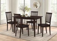 Gomez 5-piece Rectangular Dining Table Set Cappuccino