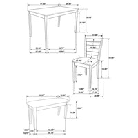 Guillen 5-piece Rectangular Dining Table Set Cappuccino