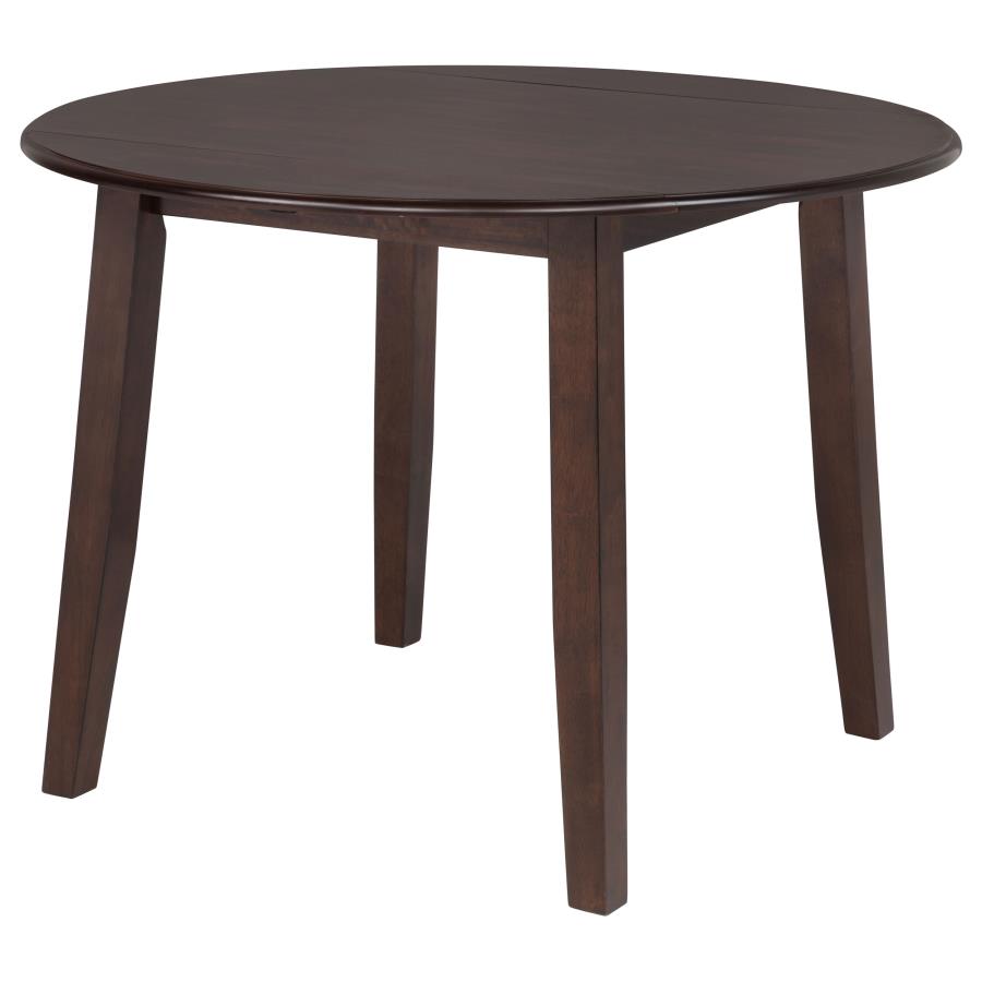 Home & Sleep Outlet - Barton 5-piece Round Wood Dining Table Set Dark Brown