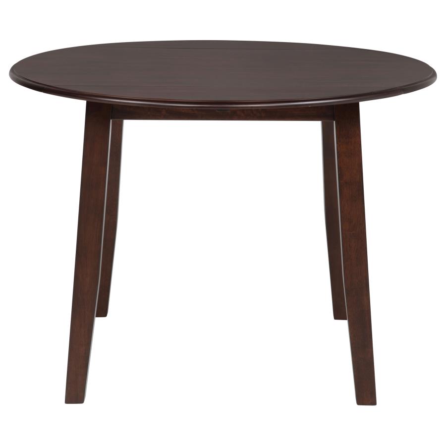 Home & Sleep Outlet - Barton 5-piece Round Wood Dining Table Set Dark Brown