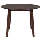 Home & Sleep Outlet - Barton 5-piece Round Wood Dining Table Set Dark Brown