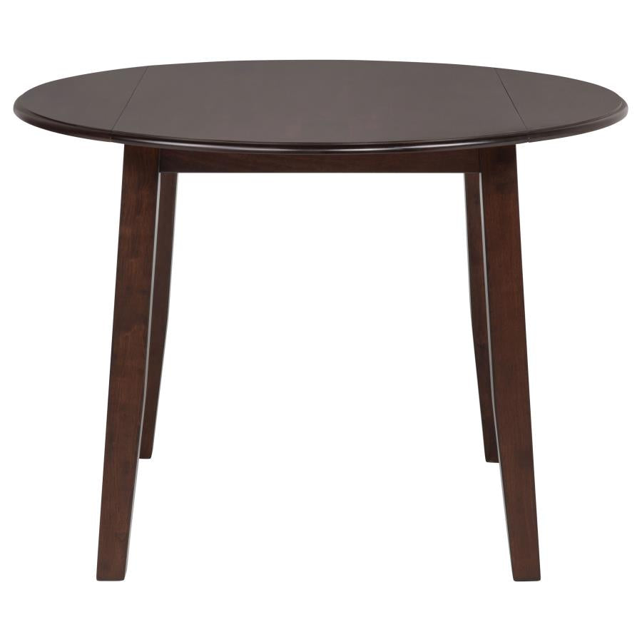 Home & Sleep Outlet - Barton 5-piece Round Wood Dining Table Set Dark Brown