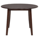 Barton 5-piece Round Wood Dining Table Set Dark Brown