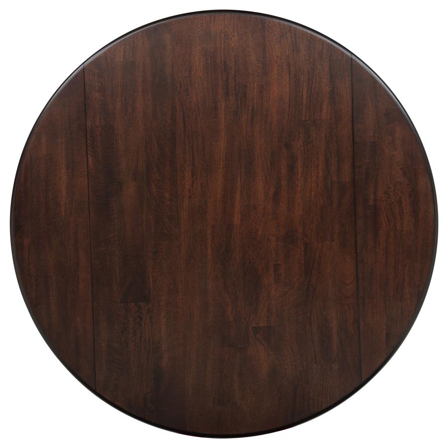 Home & Sleep Outlet - Barton 5-piece Round Wood Dining Table Set Dark Brown