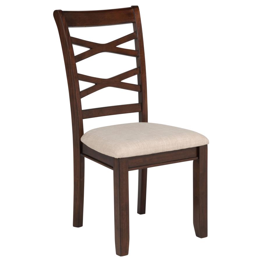 Home & Sleep Outlet - Barton 5-piece Round Wood Dining Table Set Dark Brown