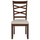 Barton 5-piece Round Wood Dining Table Set Dark Brown