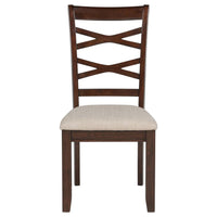 Barton 5-piece Round Wood Dining Table Set Dark Brown