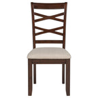 Home & Sleep Outlet - Barton 5-piece Round Wood Dining Table Set Dark Brown