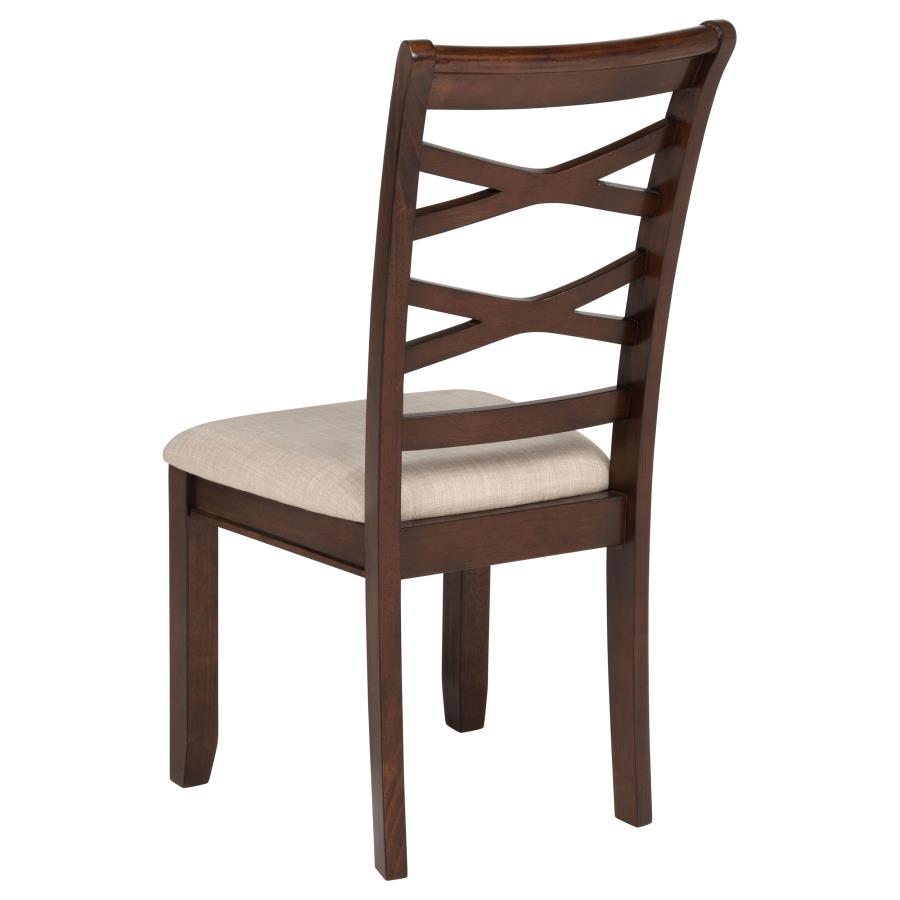 Home & Sleep Outlet - Barton 5-piece Round Wood Dining Table Set Dark Brown