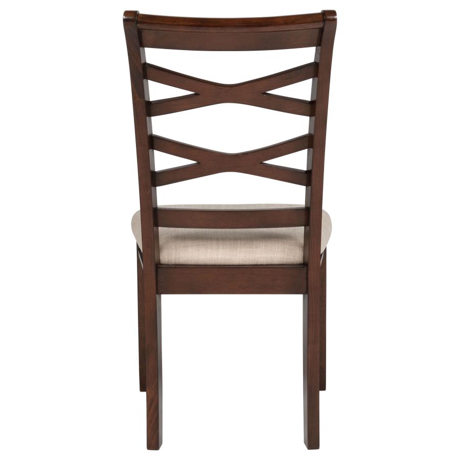 Home & Sleep Outlet - Barton 5-piece Round Wood Dining Table Set Dark Brown